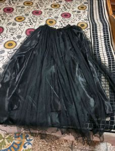 Black Crop Top With Skirt