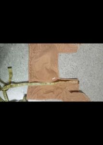 Tan Blouse with Short Sleeves
