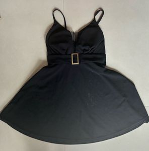 XS Black Skater Dress