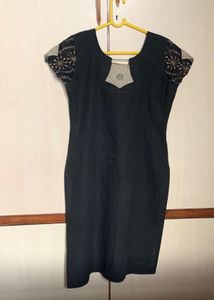 Tailormade Embroidered Black Kurta