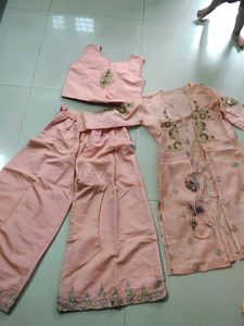 Embroidered Peach Salwar Kameez Suit