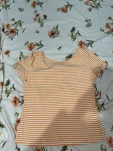 Striped Mustard Top