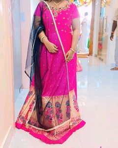 Pink Embellished Indian Dress