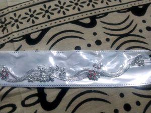 Silver Anklet with Red Accents