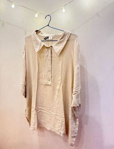 Oversized Beige Blouse