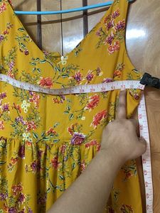 Floral Yellow Maxi Dress