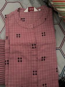Biba Pink Checkered Cord Set