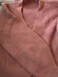 Pink Knit Cardigan
