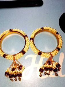 Combo Necklace And To Bangles Kade Set