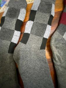 Gray &amp; Blue Patterned Socks - 2 Pairs
