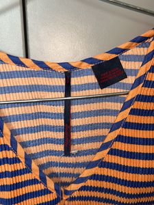 Levi’s Orange And blue Peplum Top