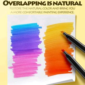 36 Colors Double Tip Marker Set &amp; 6 Pcs Design Pen