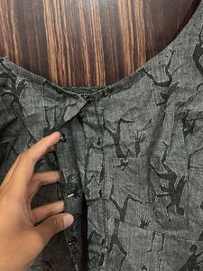 Grey Cute Blouse 🩶🖤