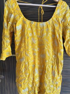 Yellow Floral Suit (3pc) check Description