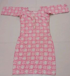Pink cotton kurti