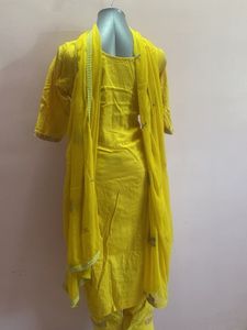 Yellow Patiala Embroidered Set