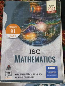 ISC MATHEMATICS CLASS 11