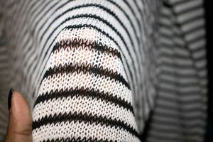 Striped Oversized Sweater with inner