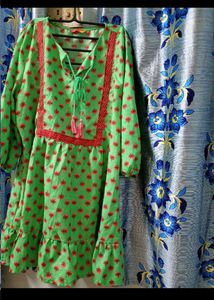 Green Printed Dress