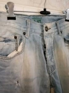 Distressed Light Wash Jeans