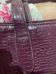 Elliot Purple Croc Tote Bag
