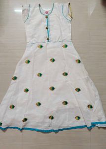 Elegant Blue Peacock Ethnic Dress With Jacket