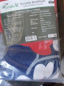 Double Bed Sheet With 2U Pillow