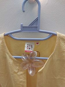 Yellow Tie Front Top