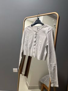 Medium H&M Cropped Cardigan - White