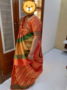 orange saree