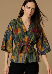 Boho Cotton Tie-Up Top | Size XXL