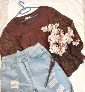 🎁Buy1 Get1 Free Elegant Brown Laced Detailed