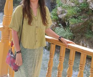 Green And White Skirt