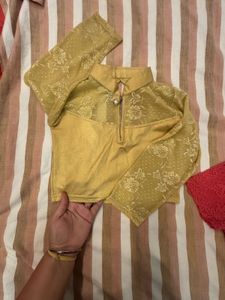 Gold &amp; Peach Coloured Blouses - Free Sizes