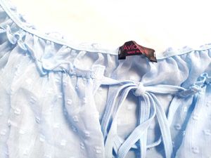 Very Beautiful Off Shoulder Script Top