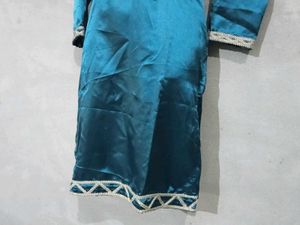 Sea Green Satin Salwar Suit