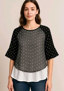 Sheer Polka Dot Blouse