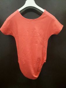 Coral Scoop Neck Bodysuit