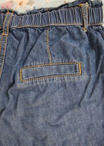 Denim Shorts with Tie Waist (Size 7-8 Year)