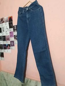 Dark Blue Wide Leg Jeans