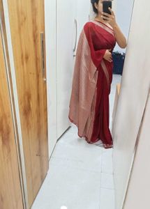 Elegant Maroon Saree