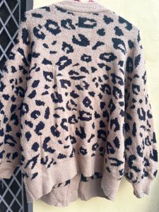 Leopard Print Button-Down Cardigan