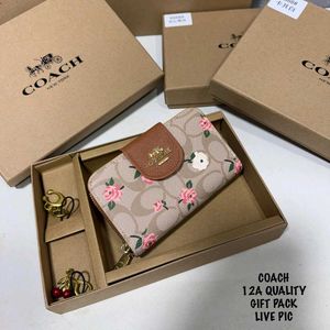 COACH MINI WALLET WD SET OF 2 CHARM WTH BOX