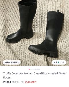 Original Leather Black Boots 🔥🔥Sale