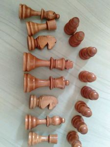 Antique Wooden Chess Coins Black Only