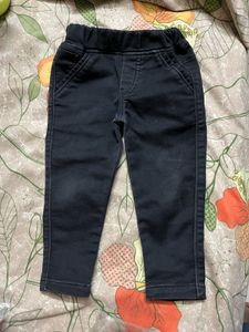 Kids Black Denim Pants