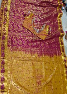 kanjivaram saree with work blouse 😍 silk