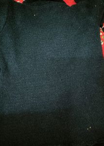 Black Sweater With Belt Design