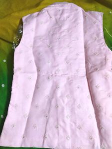 Baby Pink Embroidered Kurta