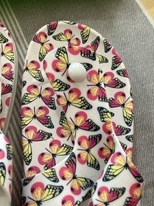 Butterfly Print Flip-Flops